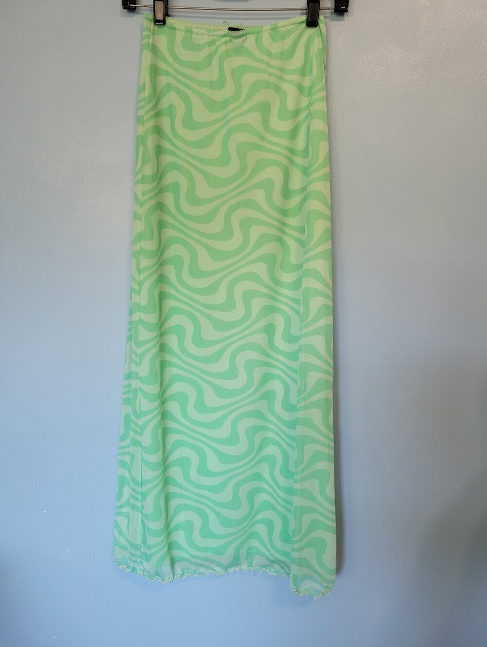 Urban Outfitters Womens Swirl Print Mesh Maxi Skirt XS - Picture 3 of 10